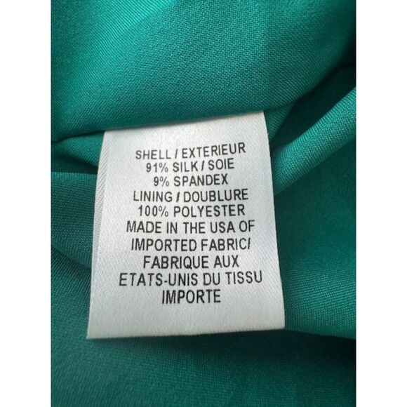 Milly of New York Silk Clemie long sleeve Floral Leaf print dress, size 10 - Picture 7 of 9